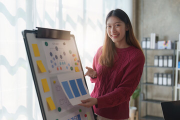 Group of UX UI or designers working to create content of mobile applications. Creative digital development agency concept