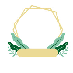 flower leaf laurel award frame