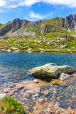 Fototapeta Natura - View of beautiful lake in Hinczowa valley on sunny summer day, High Tatra Mountains, Slovakia