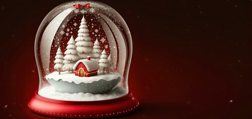 Sticker - Christmas snow glass winter ball