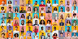 © Prostock-studio - Collage With Optimistic Multicultural Men And Woman Posing Over Over Colorful Backgrounds