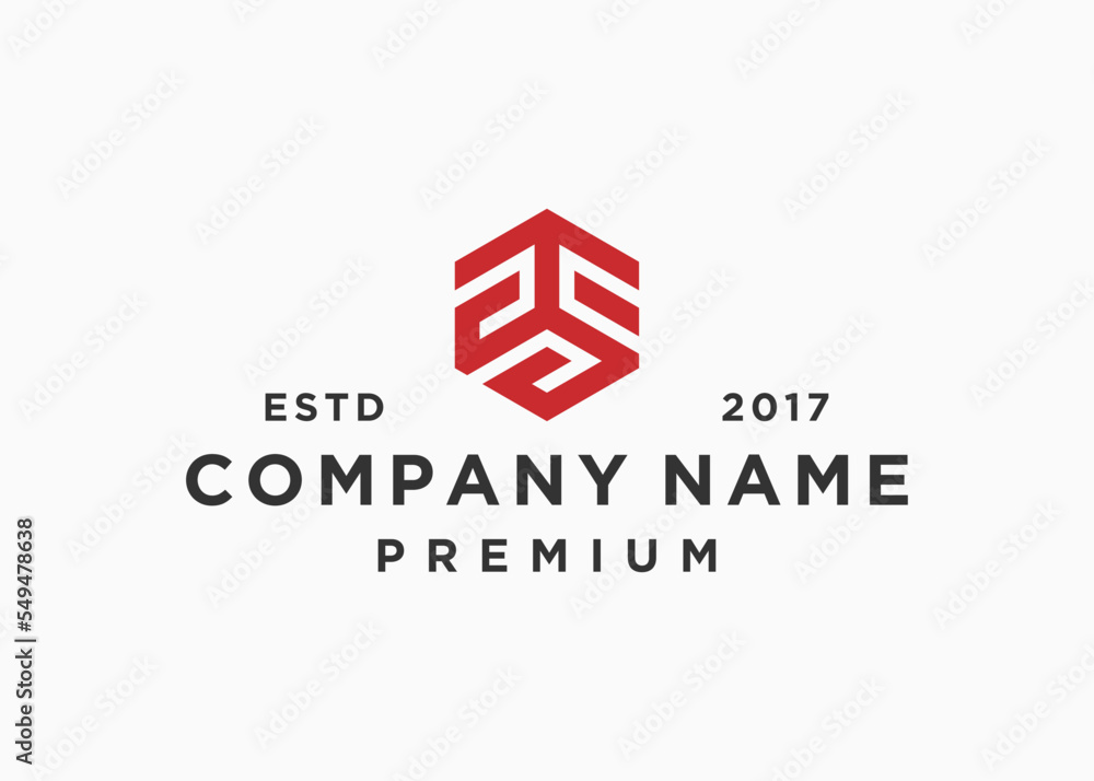 letter st hexagon logo design vector illustration template Stock Vector ...