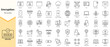 © TriMaker - Simple Outline Set of Encryption icons. Linear style icons pack. Vector illustration