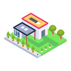 Sticker - Grab this amazing isometric icon of house 