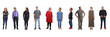 © Curto - large group of people looking up on white background