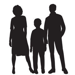 Wall Mural - silhouette black family design vector isolated