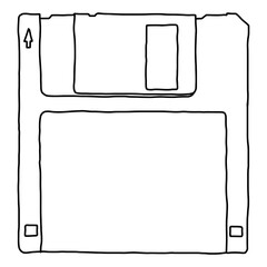 Poster - hand drawn floppy disc for PC