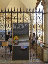 Ironwork Gate In The San Francesco D'Assisi Basilica In Umbria, Italy
