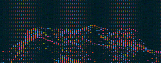 big genomic data visualization. agct vector illustration