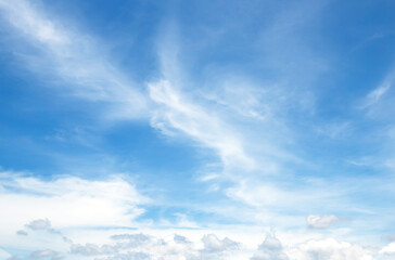 Wall Mural - the sky is large, bright, beautiful and has white clouds.