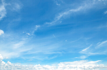 Wall Mural - the sky is large, bright, beautiful and has white clouds.