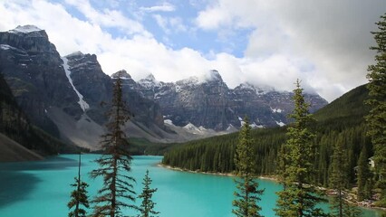 Wall Mural - Panoramic view of Lake Moraine, Banff National Park Of Canada