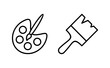 © Lunaraa - Paint icon vector for web and mobile app. paint brush sign and symbol. paint roller icon vector
