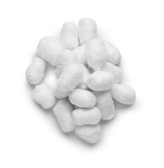 Wall Mural - Soft cotton balls on light background