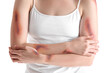 © Pixel-Shot - Woman's bruised arms and forearms domestic violence and abuse awareness injury and pain concept isolated on white background