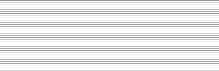 Wall Mural - Horizontal lines pattern on white background. Straight lines pattern for backdrop and wallpaper template. Realistic lines with repeat stripes texture. Simple geometric background, vector illustration