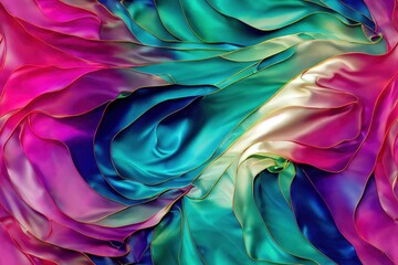 Wall Mural - abstract textile wave swirling twirling colorful dynamic gradient feather fluid hipster liquid seaml