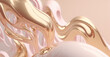 © Viks_jin - Luxury pale pink with gold liquid background, fluid splash, swirl on white. Luxury golden flow. luxus gold background dynamic flow wave 3d