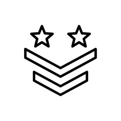 Wall Mural - Military rank icon symbol design templates