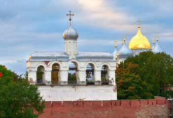 Wall Mural - The belfry outside the Kremlin walls