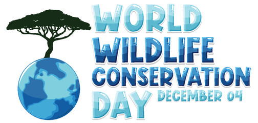 Wall Mural - world wildlife conservation day banner design