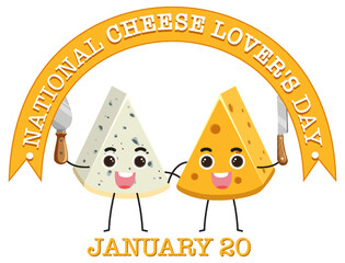 Sticker - National Cheese Lovers Day logo banner