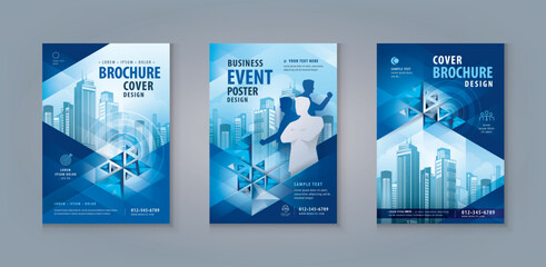 Wall Mural - corporate book cover design template, business leaflet brochure flyer a4 size design set. business f