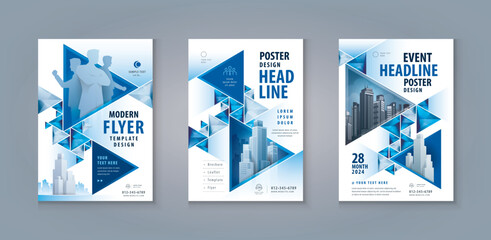 Wall Mural - corporate book cover design template, business leaflet brochure flyer a4 size design set. business f