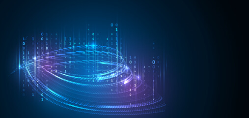 Leinwandbilder - Sorting a large amount of data on a dark background. Big data visualization. Futuristic network or business analytics. Structuring the flow of information. Data analytics concept.