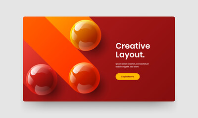 Wall Mural - simple realistic spheres leaflet template. original magazine cover vector design layout.
