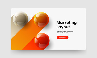 Wall Mural - premium realistic spheres leaflet illustration. unique journal cover vector design template.