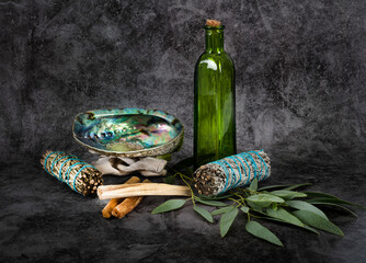 Poster - sage, palo santo and abalone