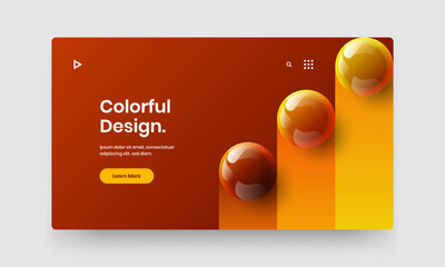 Canvas Print - amazing realistic balls pamphlet illustration. isolated annual report vector design concept.