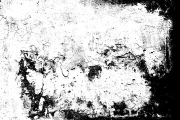 Grunge black texture. Dark grainy texture on white background. Dust overlay textured. Grain noise particles. Rusted white effect. Design elements. Vector illustration, EPS 10.