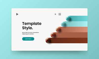 Canvas Print - geometric realistic balls pamphlet concept. isolated web banner vector design illustration.
