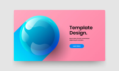 Canvas Print - modern realistic balls annual report illustration. clean flyer design vector template.