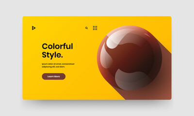 Canvas Print - premium journal cover vector design concept. trendy 3d balls site template.