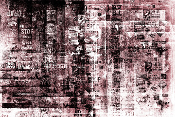 Wall Mural - Abstract grunge lettering background. Urban cyber punk illustration	
