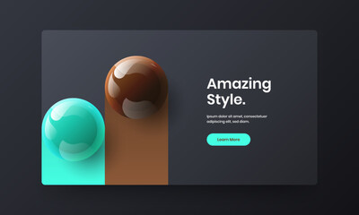 Wall Mural - isolated realistic balls annual report illustration. unique journal cover design vector concept.