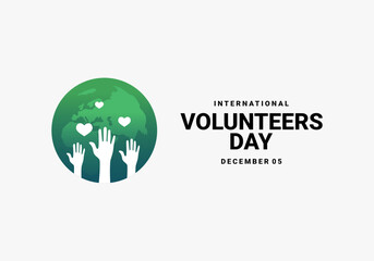 International volunteers day background celebrated on december 5.