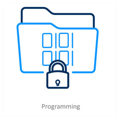 programming and coding icon concept
