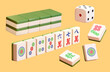 3D Mahjong tiles set