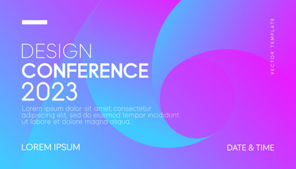 Wall Mural - abstract modern business conference design template with gradient composition. dynamic flyer layout.