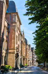 Poster - One of the main streets in the Old city center of Dusseldorf in Germany