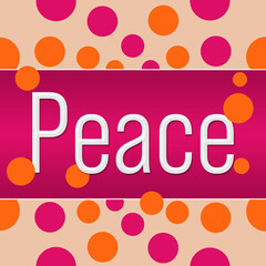 Wall Mural - Peace Pink Orange Dots Square 