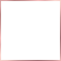Wall Mural - rose gold square frame isolated on transparent background, luxury border template design for invitat