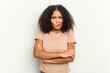 © Asier - Young african american woman isolated on white background frowning face in displeasure, keeps arms folded.