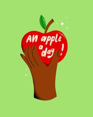 Wall Mural - An apple a day - healthy eating