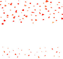 Hearts Flying Whirl In The Air For Valentines Design . Valentine's Day Background On Transparent Png File