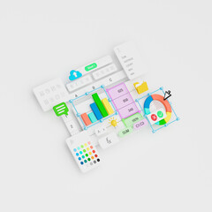 Wall Mural - spreadsheets graphs charts table data business financial report analysis screen software accounting 